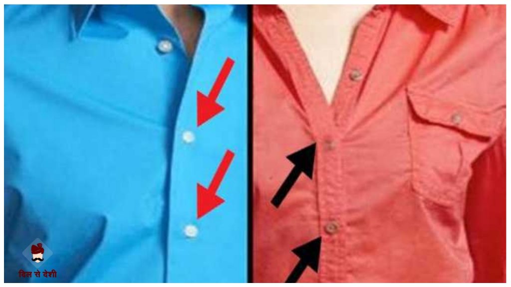 Reason Behind women's shirts button up on Left sides in Hindi