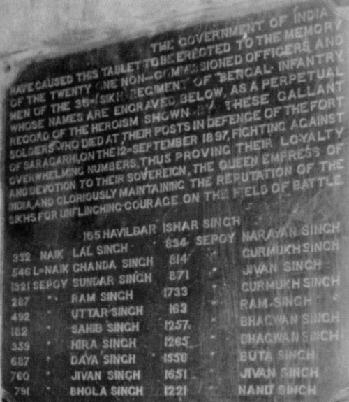 NAME OF SOLDIER IN THE GURDWARA SARAGARHI
