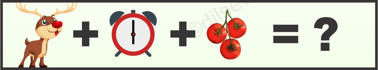 Deer, Tomato and Watch Logical Puzzle Quiz Questions Answer