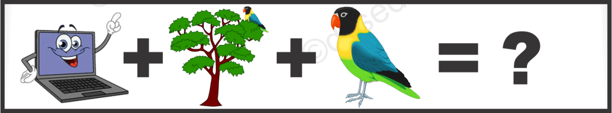 Tree, Laptop and Parrot Logical Puzzle Quiz Questions Answer